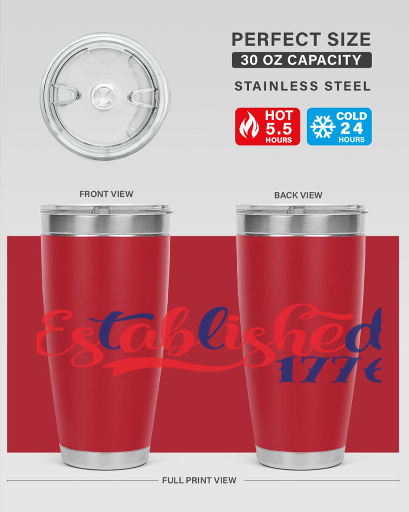 established Style 46#- Fourt Of July- Tumbler