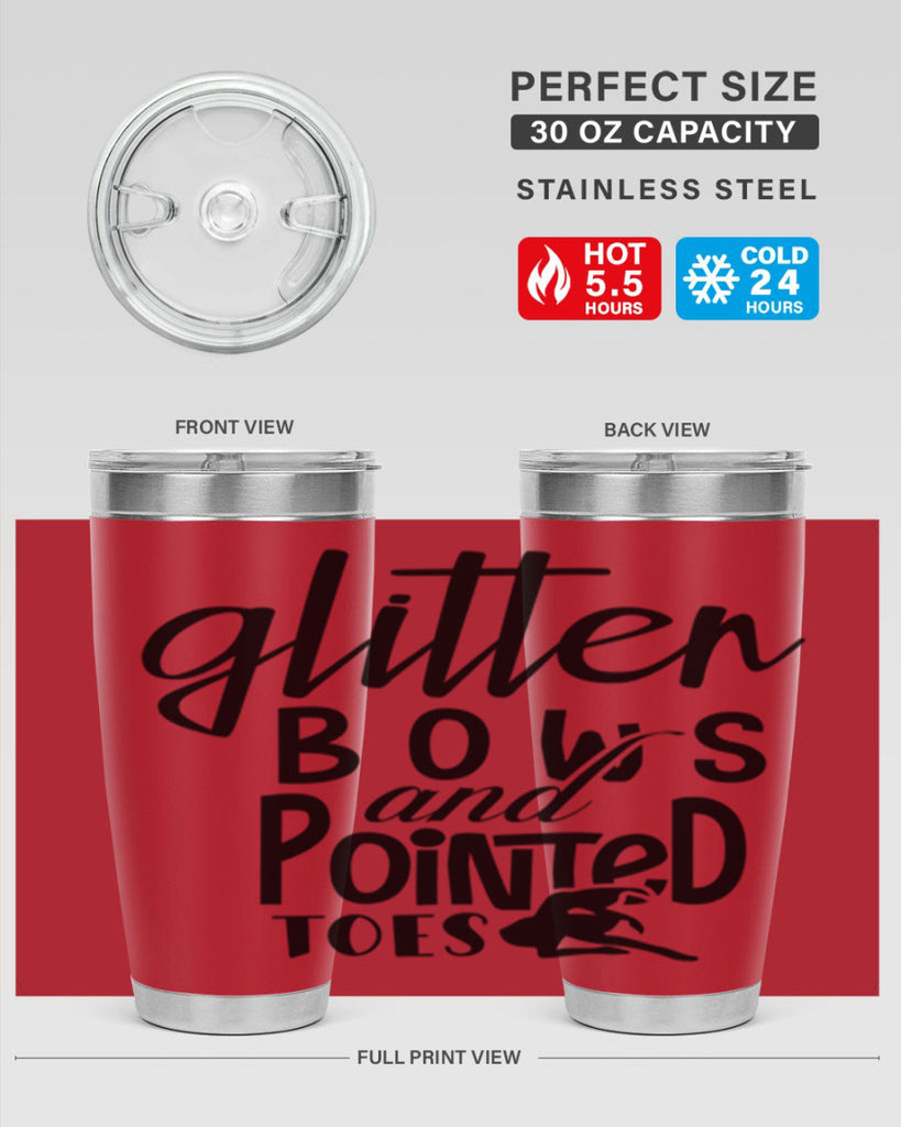 glitter bows and pointed toes 42#- ballet- Tumbler