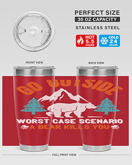 go outside worst case scenario a bear kills you  40#- Bears- Tumbler