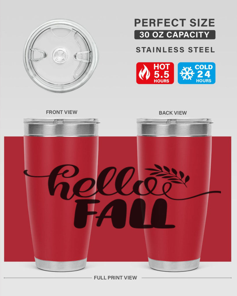 hello fall 54#- thanksgiving- Tumbler