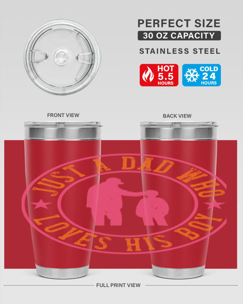 just a dad who loves his boy 192#- fathers day- Tumbler