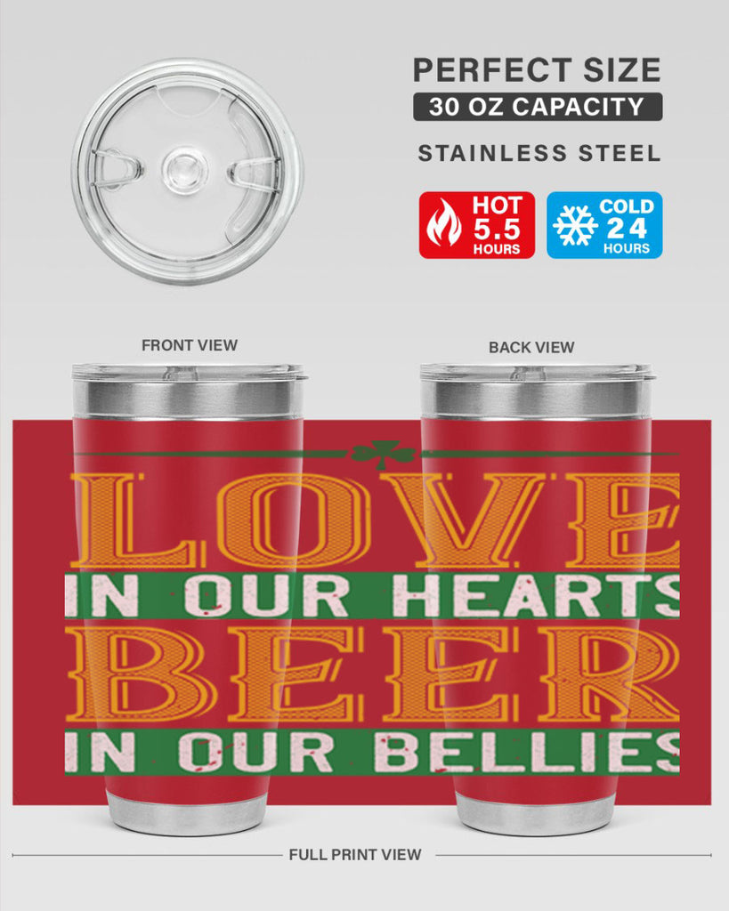 love in our hearts beer in our bellies Style 120#- St Patricks Day- Tumbler