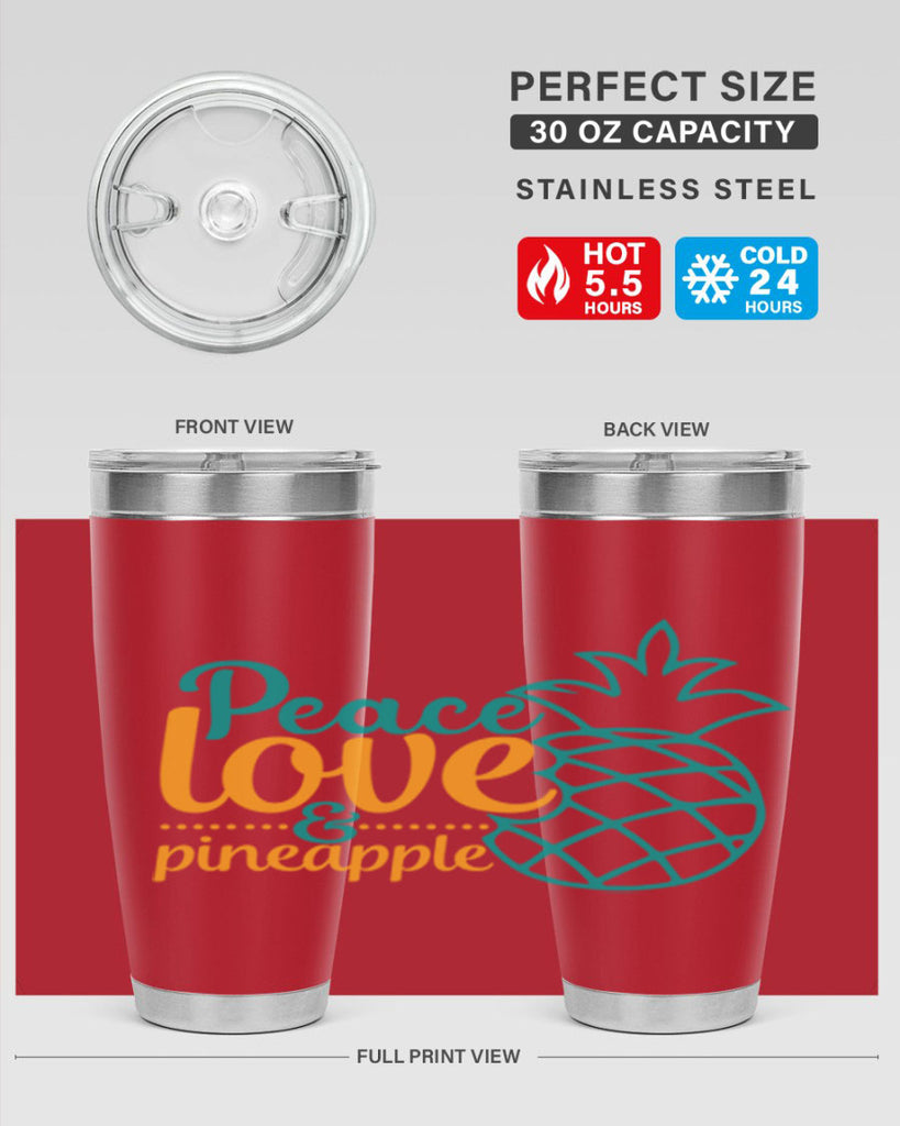 peace love pineapple Style 82#- summer- Tumbler