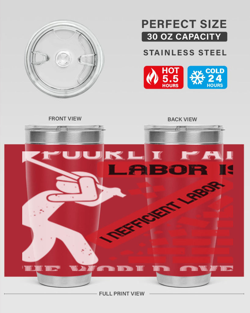 poorly paid labor is inefficient labor the world over 19#- labor day- Tumbler