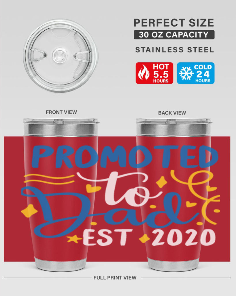 promoted to dad est 7#- fathers day- Tumbler