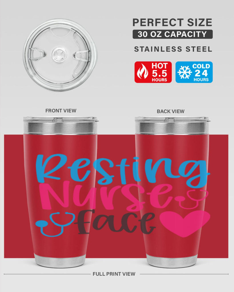 resting nurse face Style 355#- nurse- tumbler