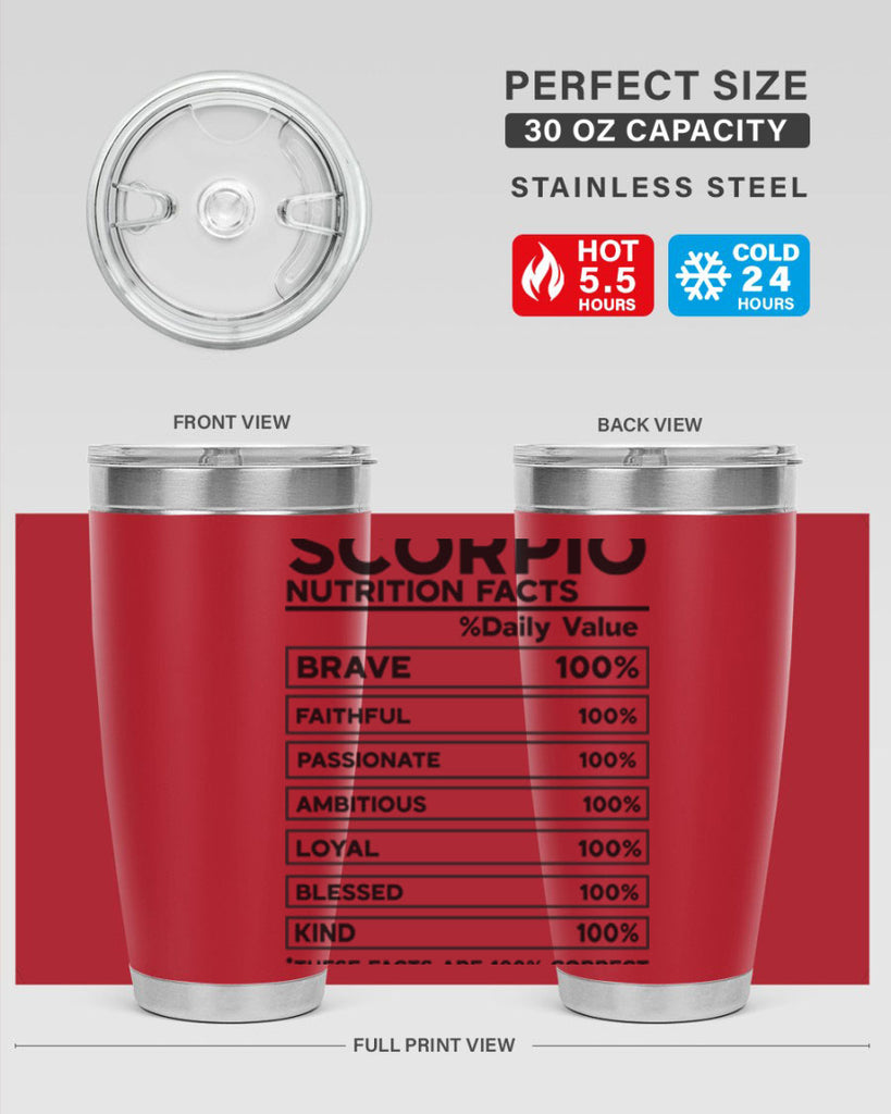 scorpio Nutrition Facts 434#- zodiac- Tumbler