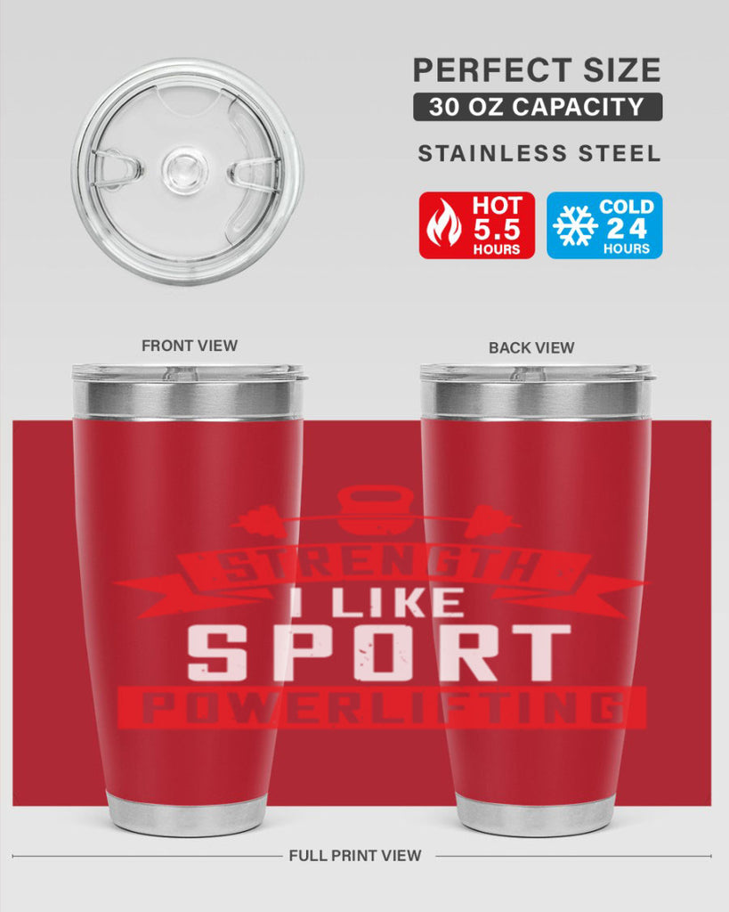 strength i like sport powerlifting 73#- gym- Tumbler
