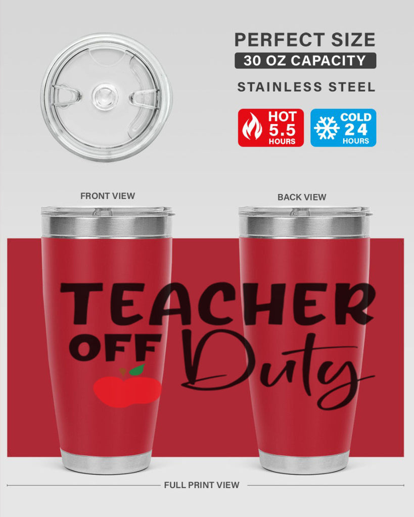 teacher off duty Style 140#- teacher- tumbler