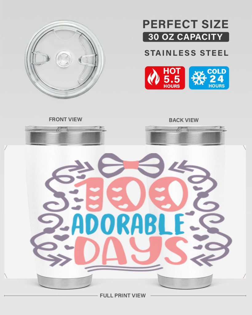 1 100 adorable days 17#- 100 days of school- Tumbler