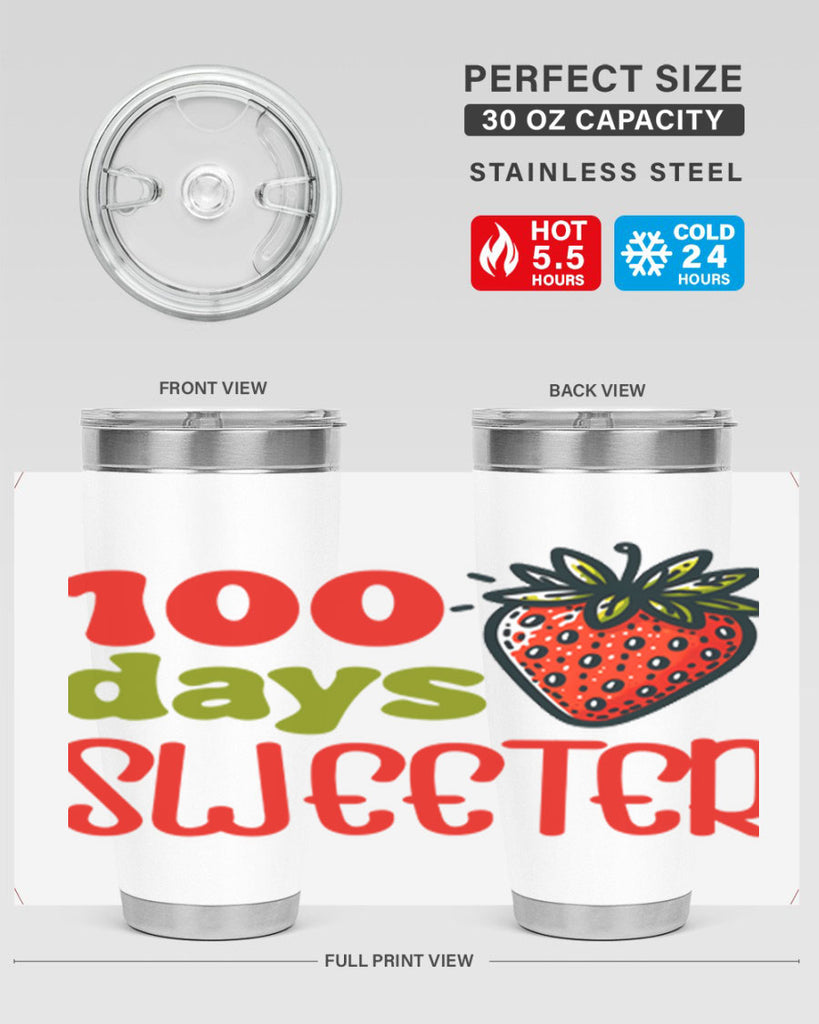 100 days sweeter Sublimation 34#- 100 days of school- Tumbler