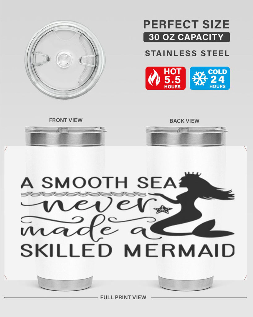 A smooth sea never made 12#- mermaid- Tumbler
