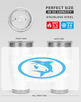 All sharks were born swimming Style 100#- shark  fish- Tumbler