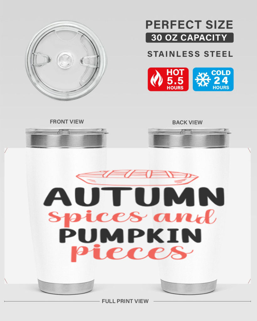 Autumn spices and pumpkin pieces 32#- fall- Tumbler