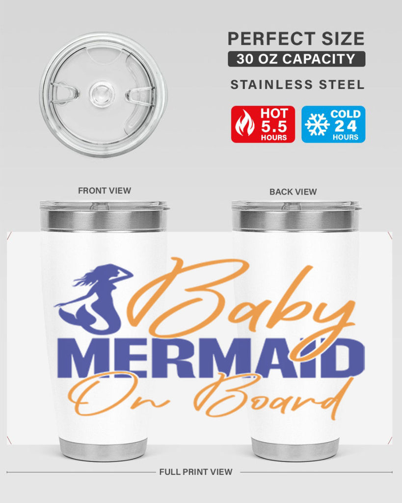 Baby Mermaid on Board 20#- mermaid- Tumbler