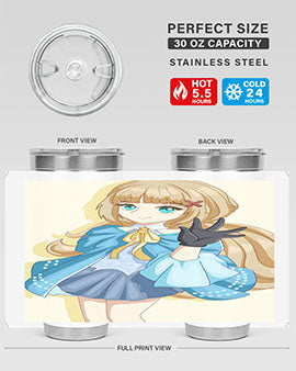Beautiful princess long hair with blue costume 62#- anime- Tumbler