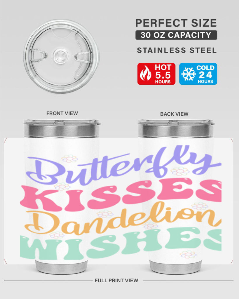 Butterfly kisses dandelion wishes96#- spring- Tumbler
