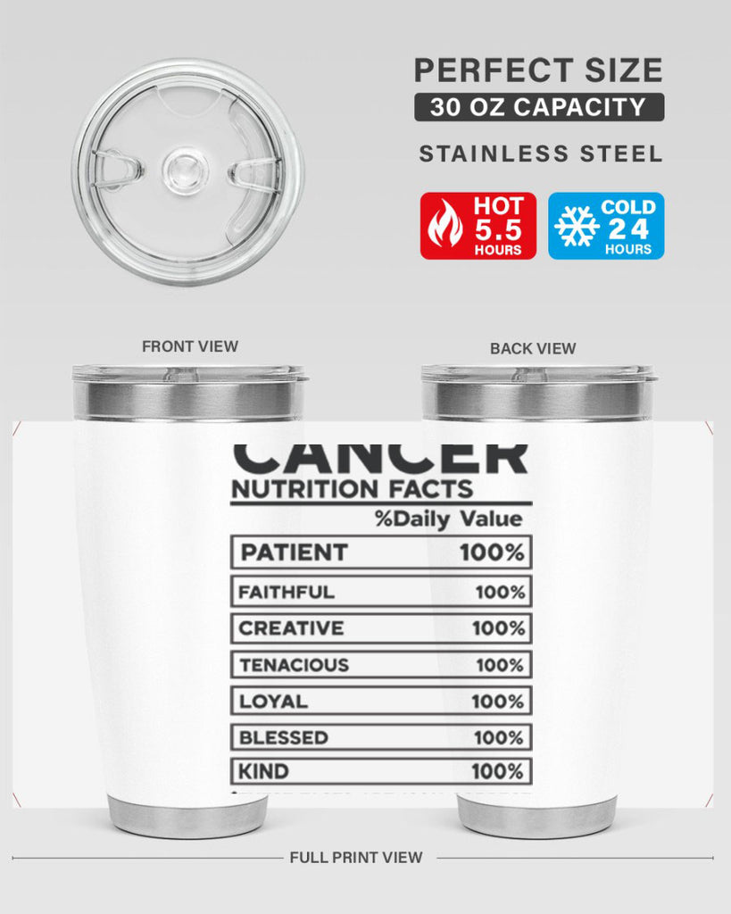 Cancer Nutrition Facts 148#- zodiac- Tumbler