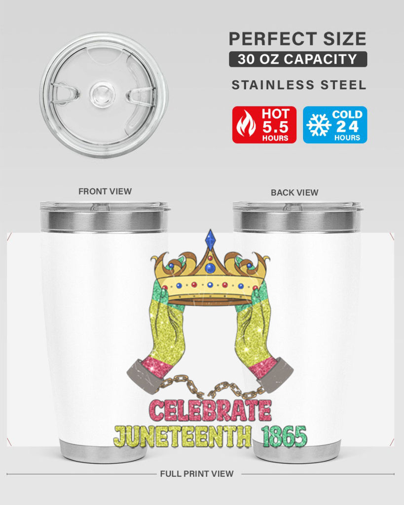Celebrate Juneteenth 1865 Crown Designs 2#- Juneteenth- tumbler