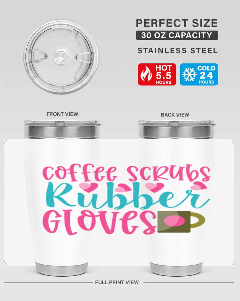 Coffee Scrubs Rubber Gloves Style Style 208#- nurse- tumbler