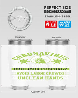 Coronavirus Wash Your Hands Use Style 1#- corona virus- Tumbler