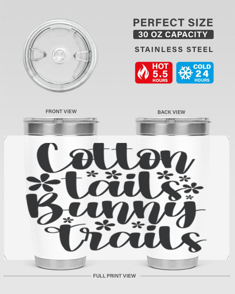 Cotton tails bunny trails  113#- spring- Tumbler