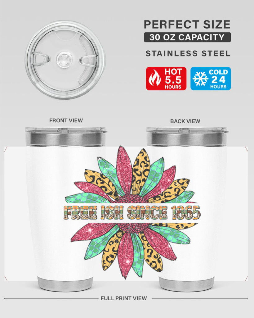 Freeish Since 1865 Sunflower Juneteenth 15#- Juneteenth- tumbler