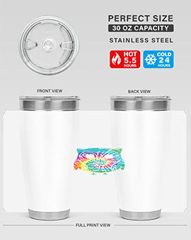 Graphic Owl Tiedye A TurtleRabbit 8#- owl- Tumblers