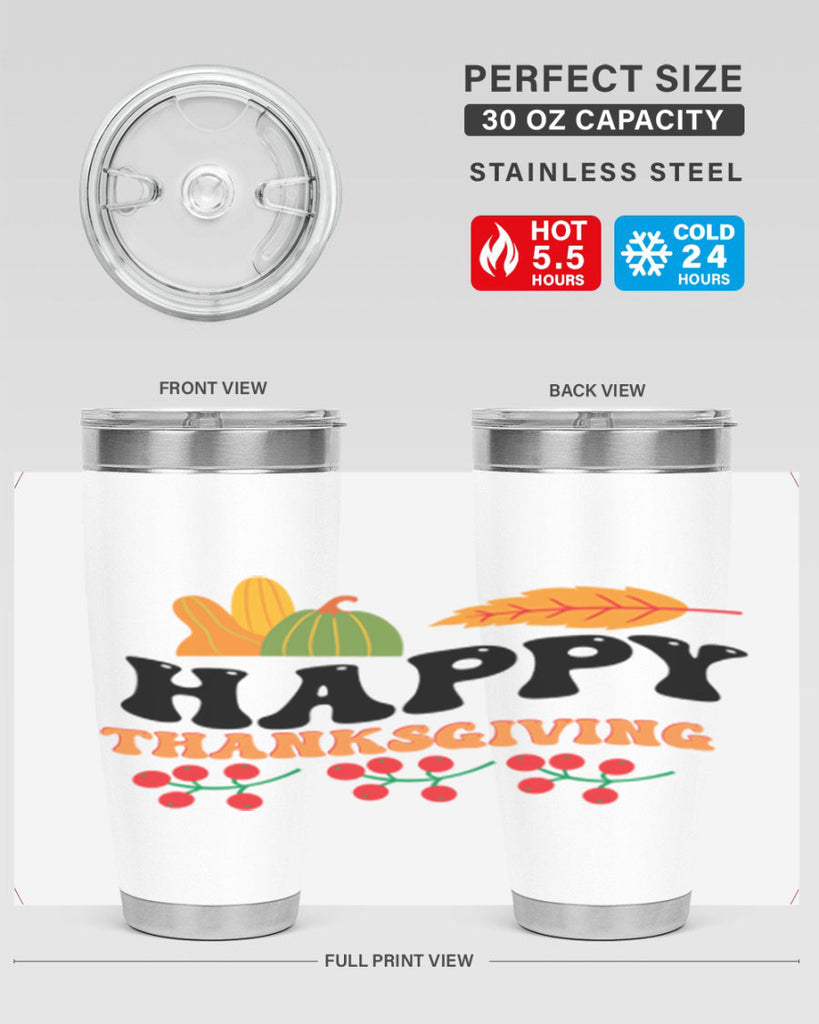 Happy Thanksgiving 251#- fall- Tumbler