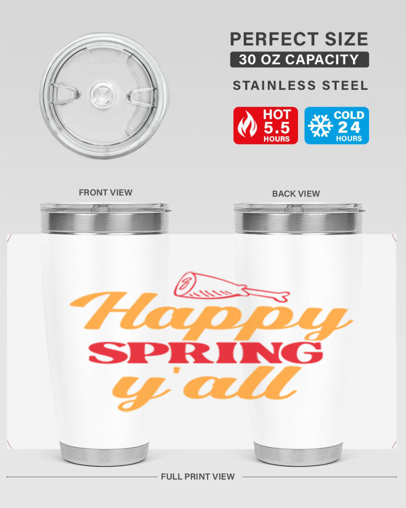 Happy spring y'all 162#- spring- Tumbler