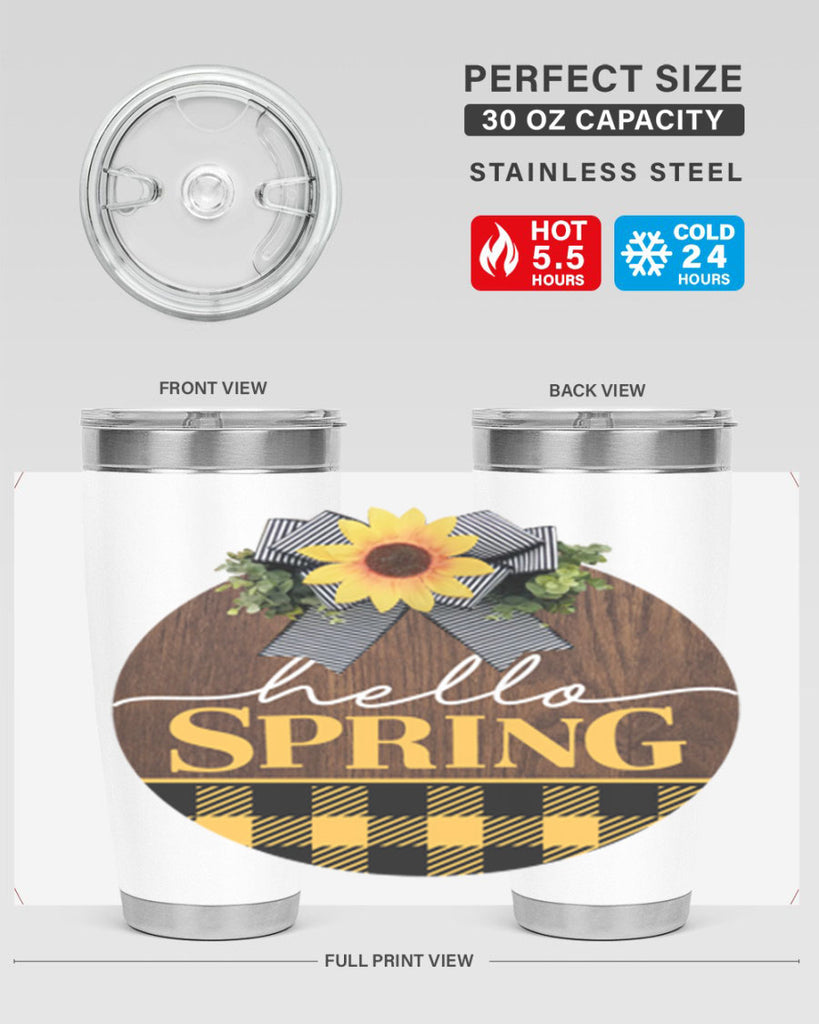 Hello Spring plaid Mockup 204#- spring- Tumbler