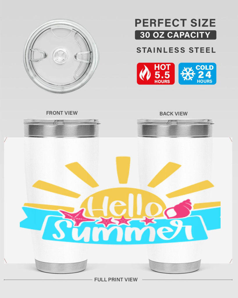 Hello Summer Style 38#- summer- Tumbler