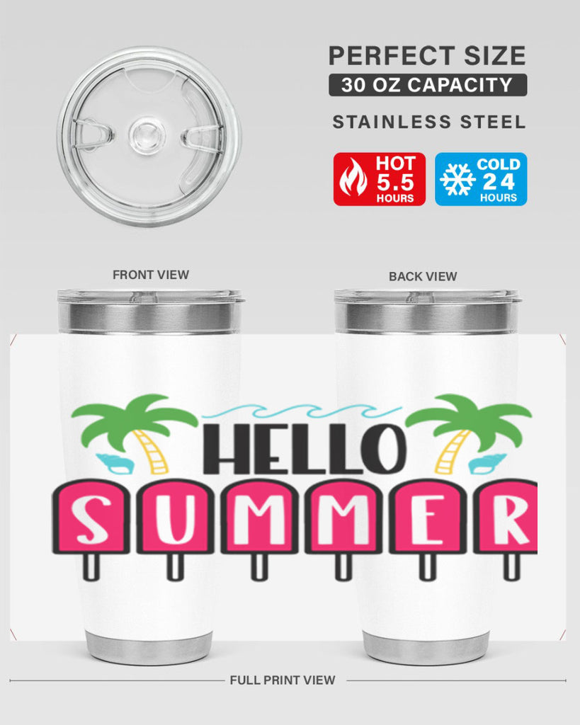 Hello Summer Style 39#- summer- Tumbler