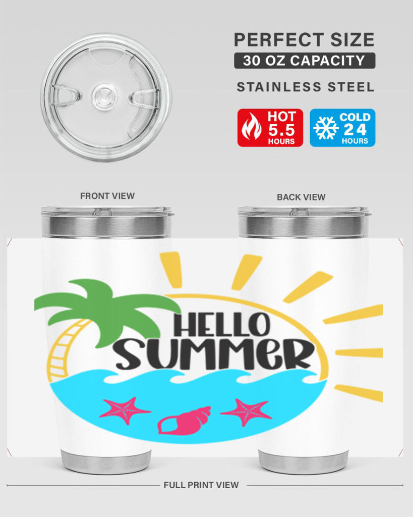 Hello Summer Style 40#- summer- Tumbler