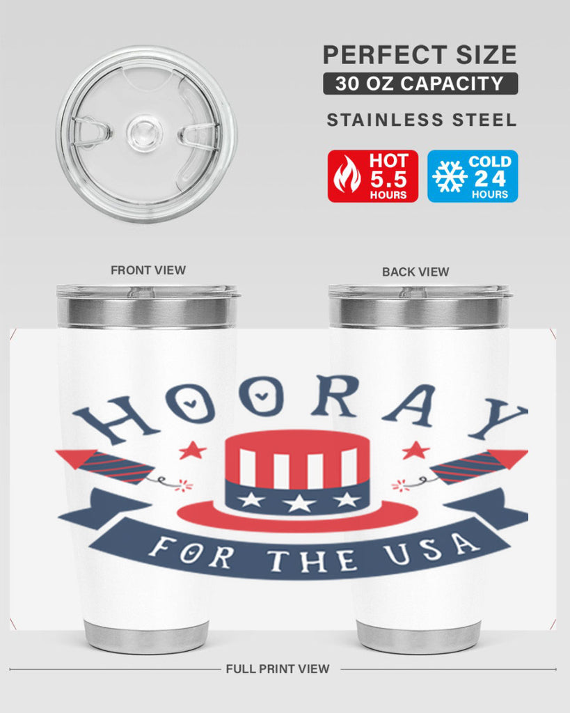 Hooray for the usa Style 42#- Fourt Of July- Tumbler