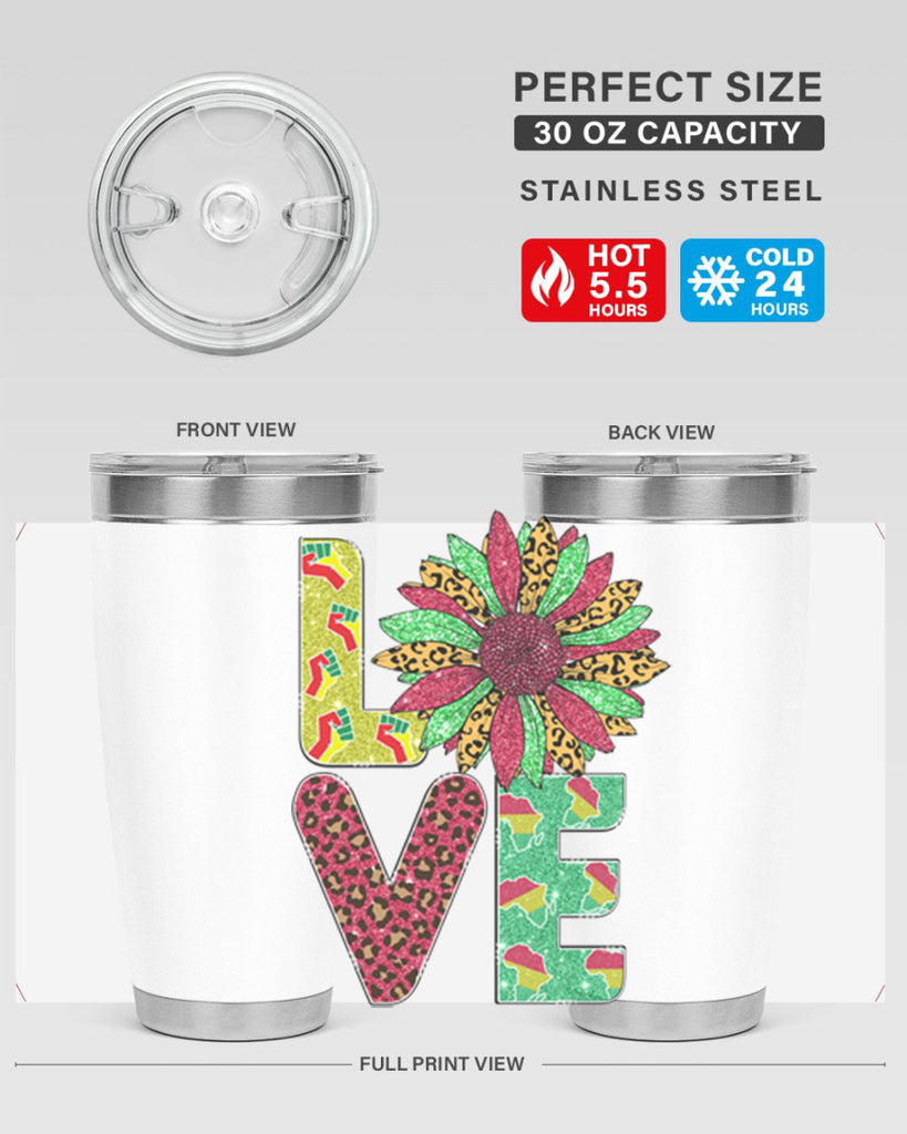 Love Juneteenth Day Fist Sunflower Png 7#- Juneteenth- tumbler