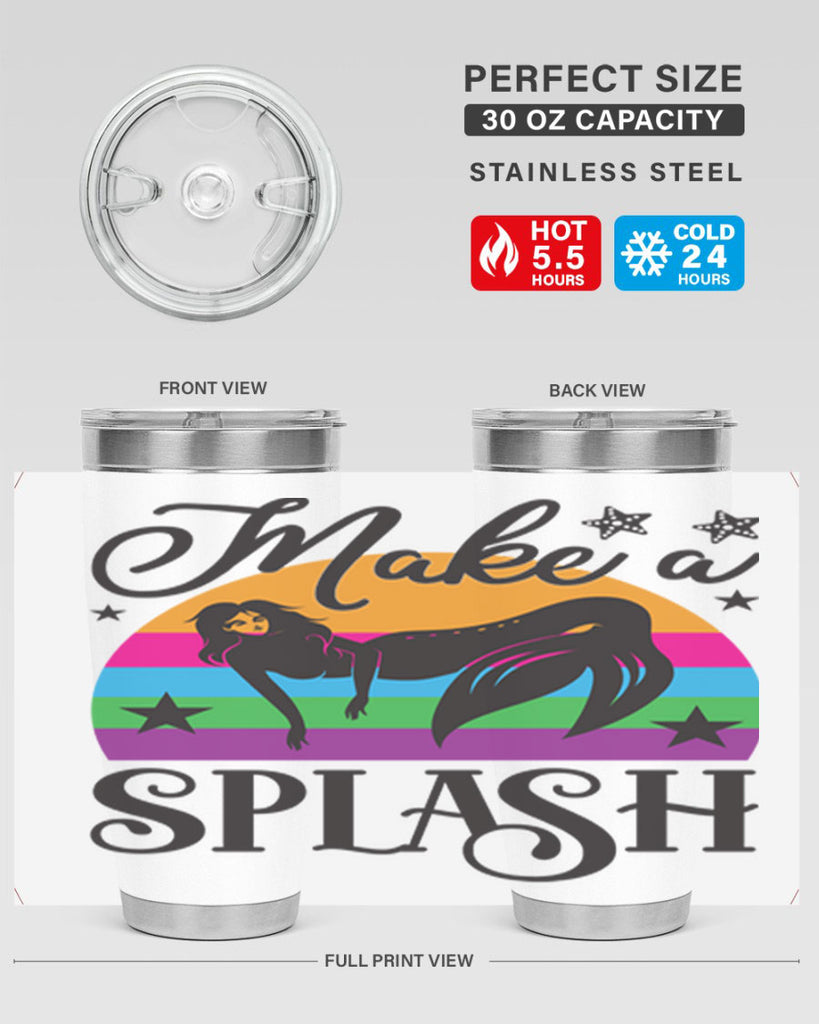 Make a splash 313#- mermaid- Tumbler