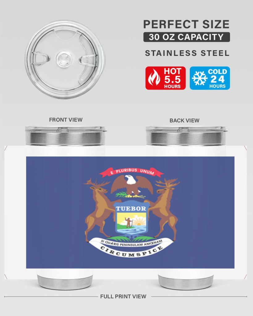 Michigan 30#- Us Flags- Tumbler