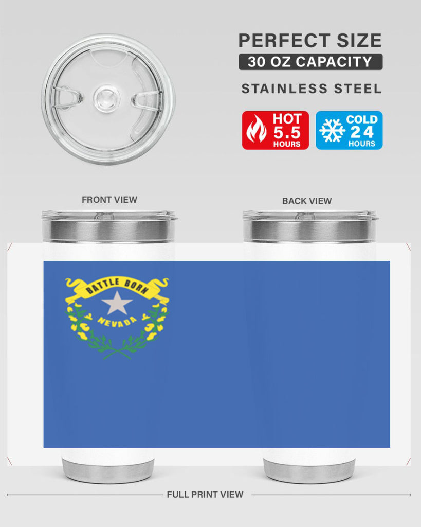 Nevada 24#- Us Flags- Tumbler
