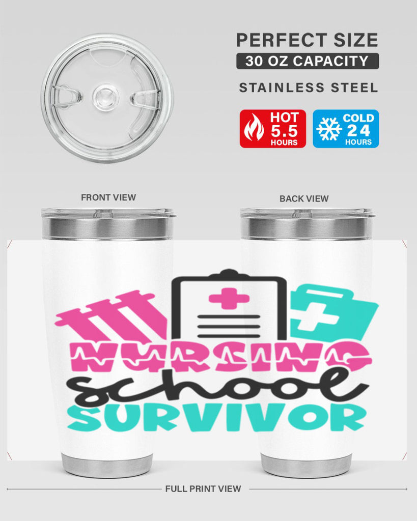 Nursing School Survivor Style Style 62#- nurse- tumbler
