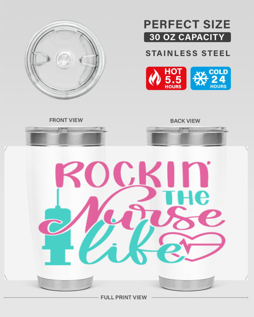 Rockin The Nurse Life Style Style 55#- nurse- tumbler