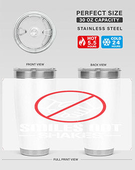 SMILES NOT SHAKES Style 23#- corona virus- Tumbler