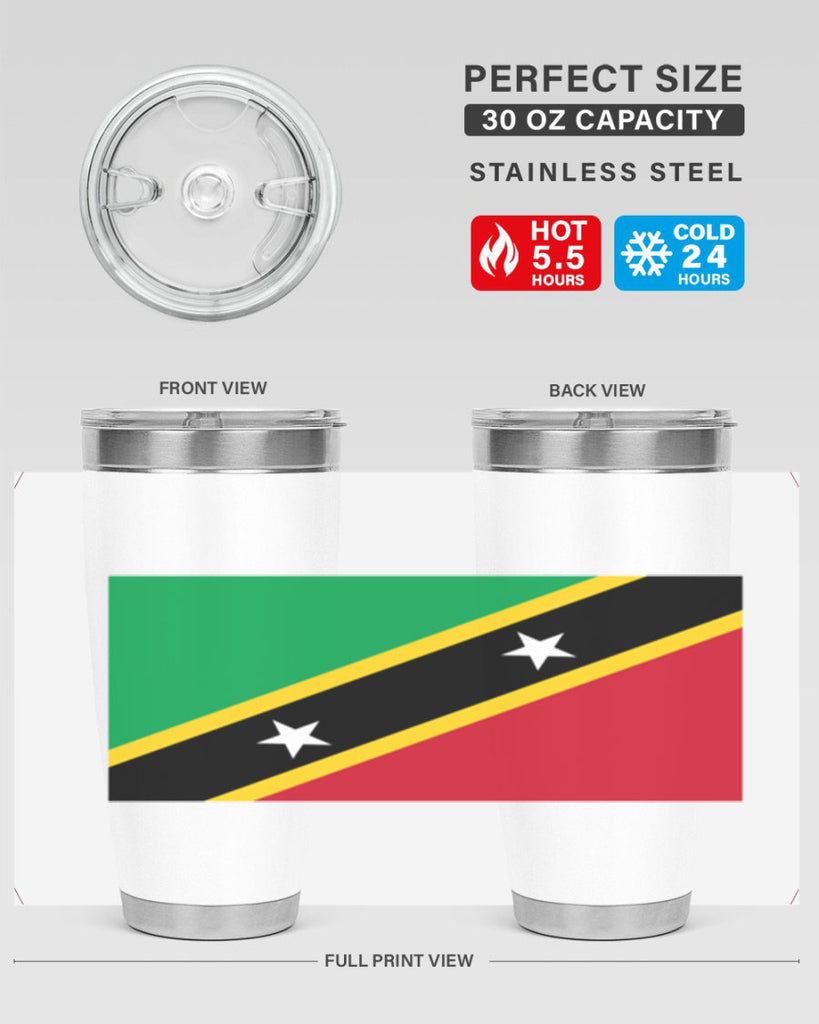 Saint Kitts and Nevis 52#- world flags- Tumbler