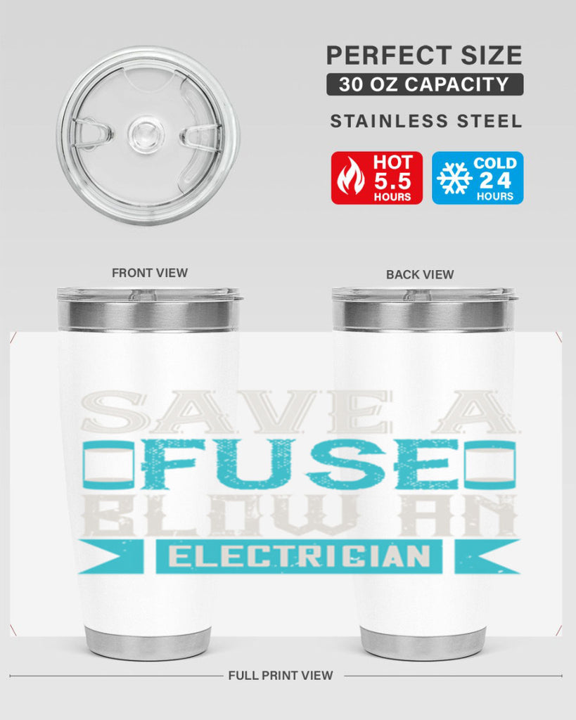 Save a fuse below an electrician Style 14#- electrician- tumbler