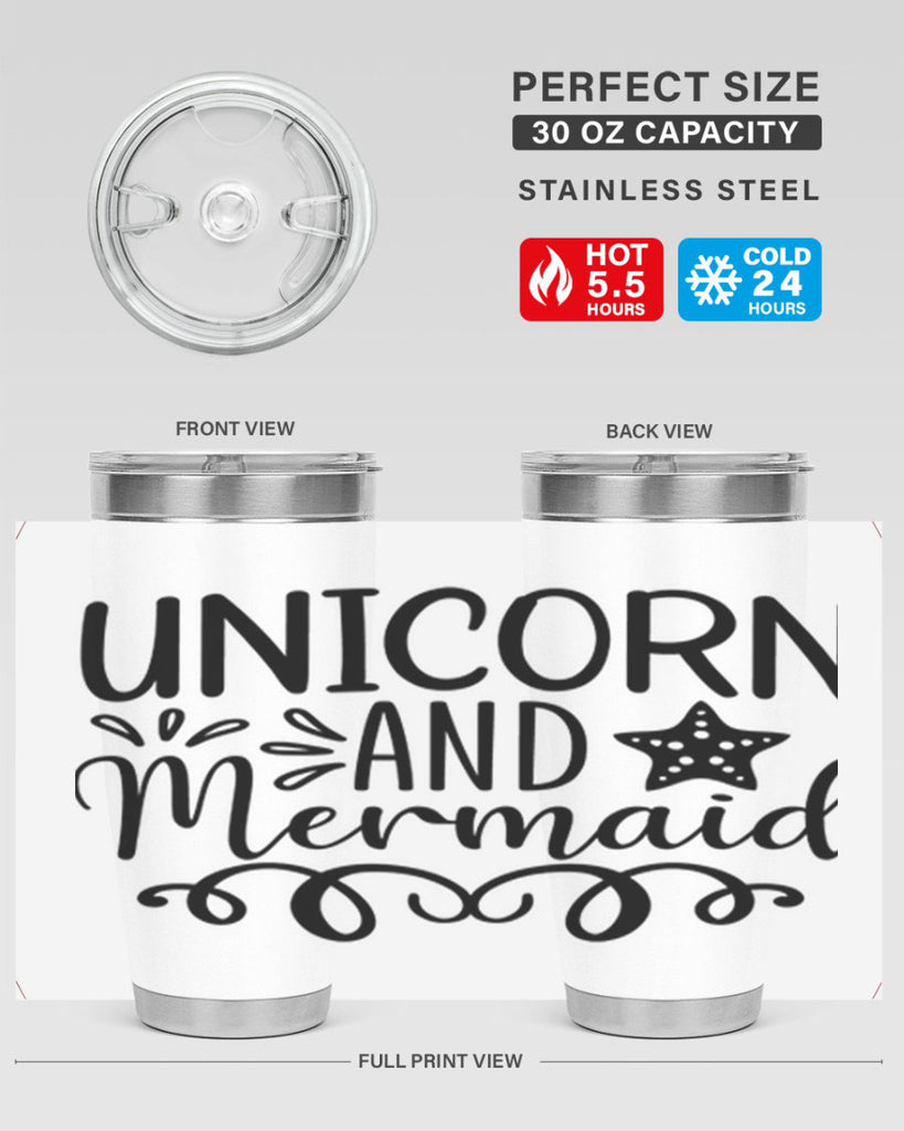 Unicorn And Mermaid 658#- mermaid- Tumbler