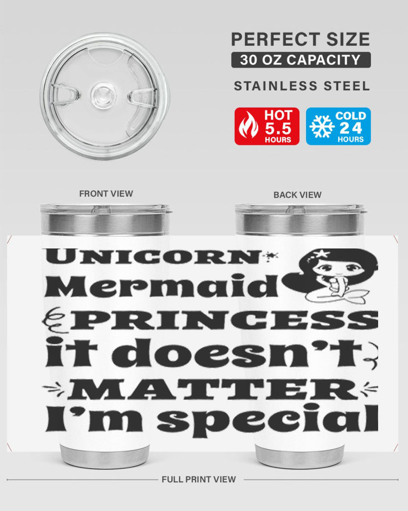 Unicorn Mermaid princess it doesnt 661#- mermaid- Tumbler