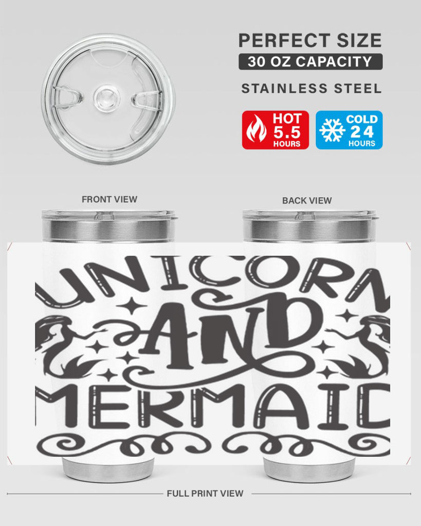 Unicorn and mermaid 660#- mermaid- Tumbler