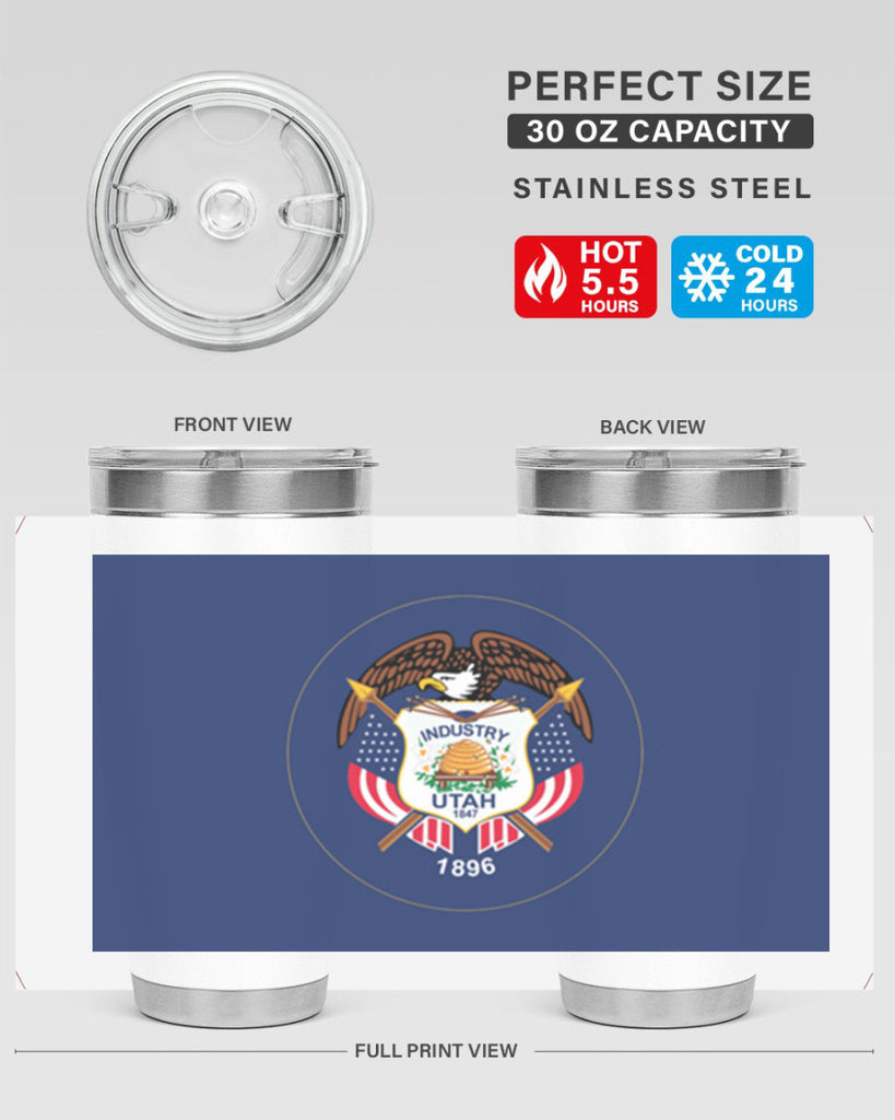 Utah 8#- Us Flags- Tumbler