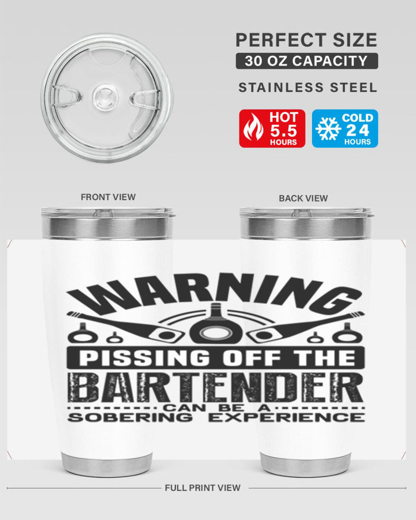 Warning Style 10#- bartender- tumbler