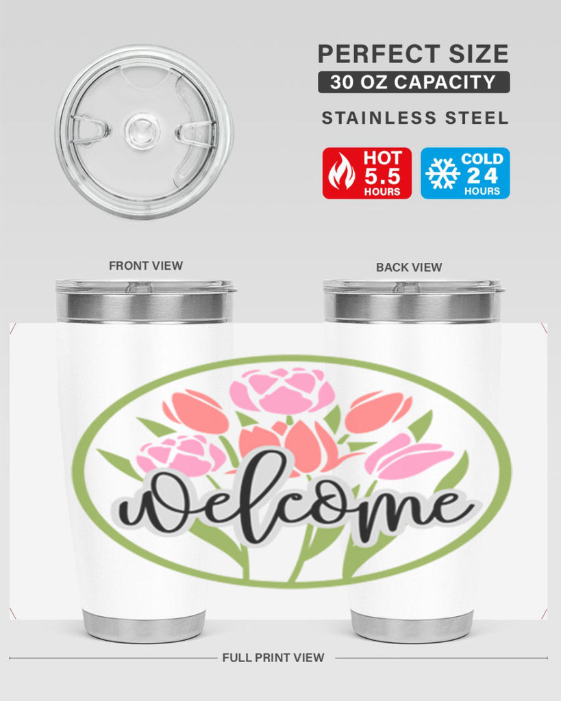 Welcome flowers bouquet571#- spring- Tumbler